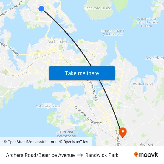 Archers Road/Beatrice Avenue to Randwick Park map