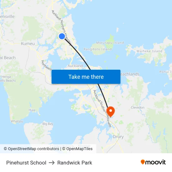 Pinehurst School to Randwick Park map