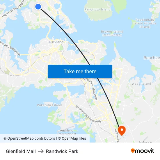 Glenfield Mall to Randwick Park map