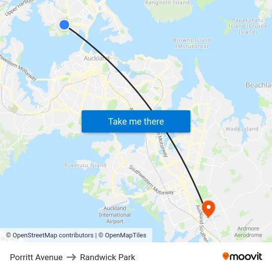 Porritt Avenue to Randwick Park map