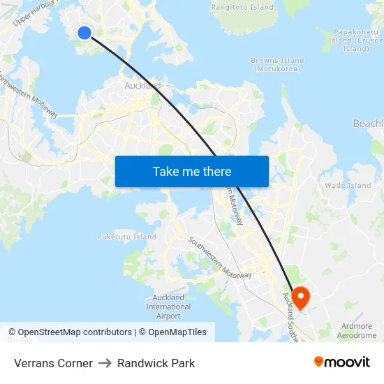 Verrans Corner to Randwick Park map