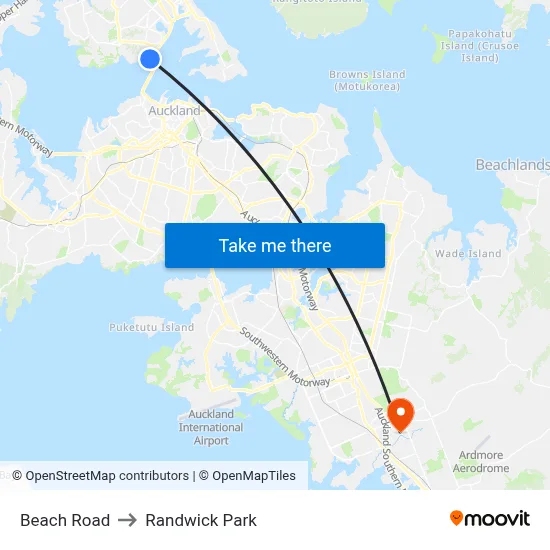 Beach Road to Randwick Park map
