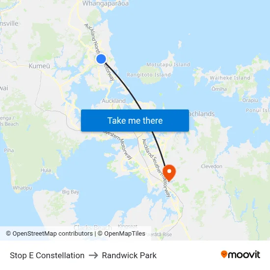 Stop E Constellation to Randwick Park map