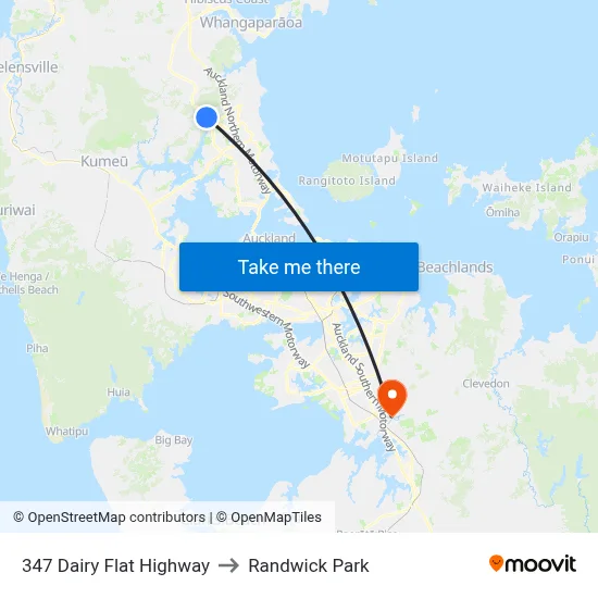 347 Dairy Flat Highway to Randwick Park map