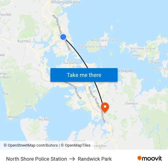 North Shore Police Station to Randwick Park map