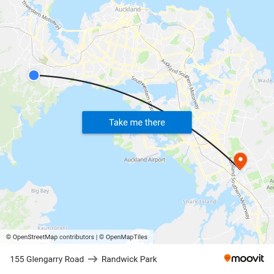 155 Glengarry Road to Randwick Park map
