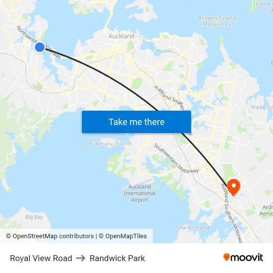 Royal View Road to Randwick Park map