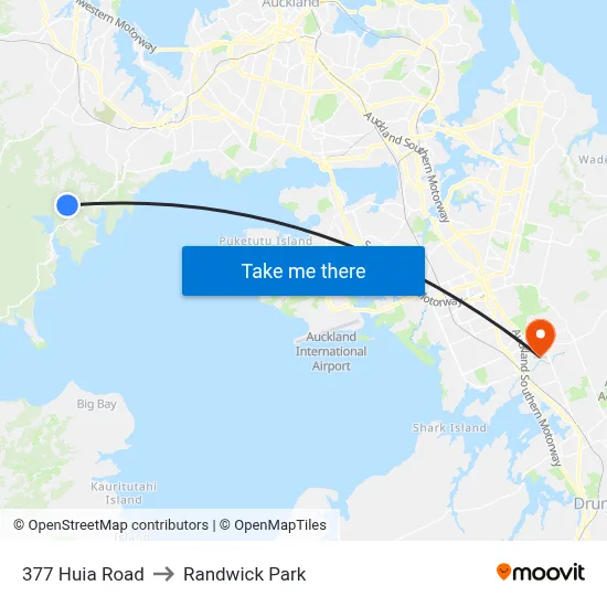 377 Huia Road to Randwick Park map
