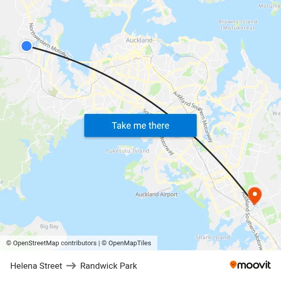 Helena Street to Randwick Park map