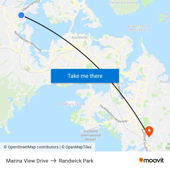Marina View Drive to Randwick Park map