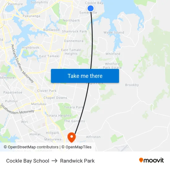 Cockle Bay School to Randwick Park map