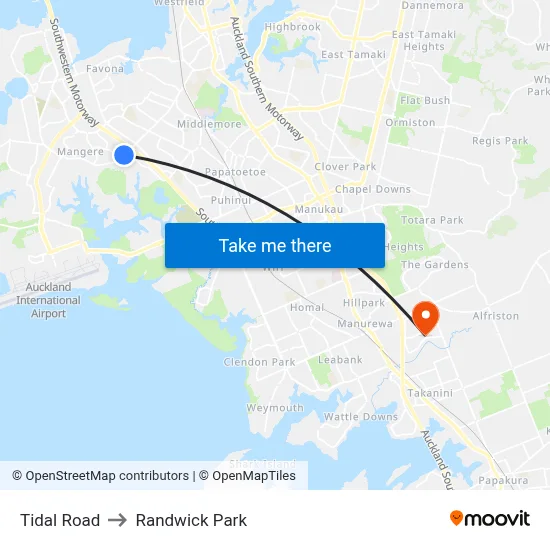 Tidal Road to Randwick Park map