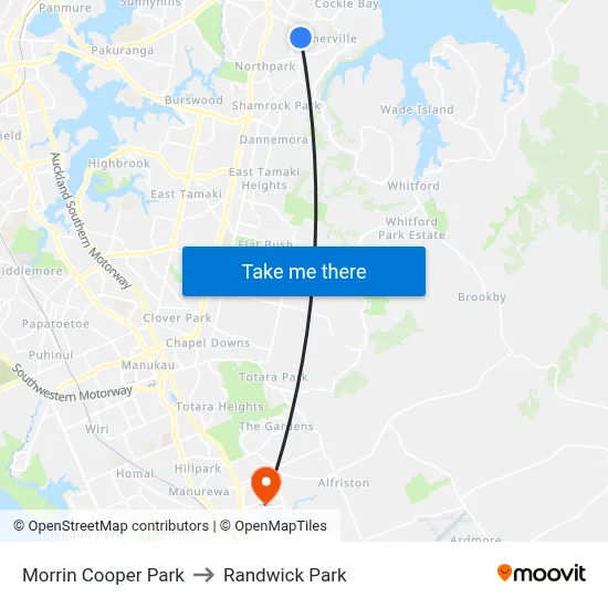 Morrin Cooper Park to Randwick Park map