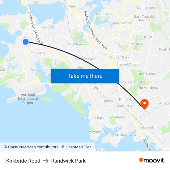 Kirkbride Road to Randwick Park map