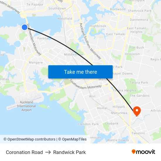 Coronation Road to Randwick Park map