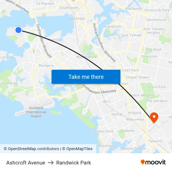Ashcroft Avenue to Randwick Park map