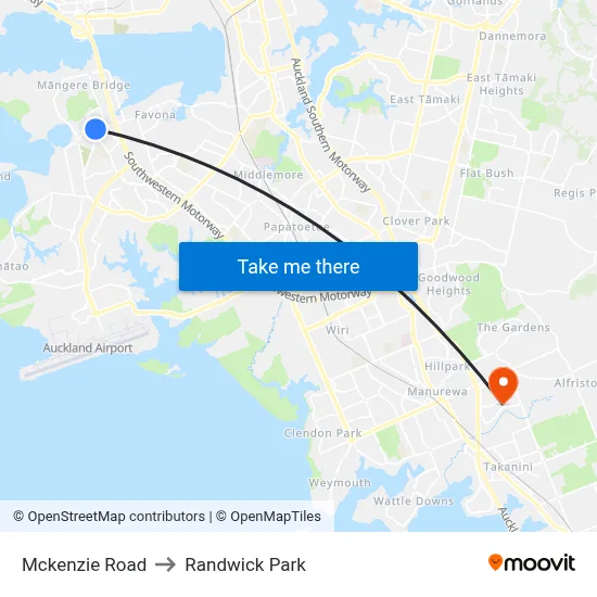 Mckenzie Road to Randwick Park map