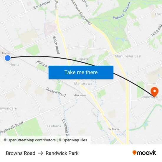 Browns Road to Randwick Park map