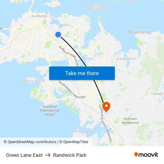Green Lane East to Randwick Park map