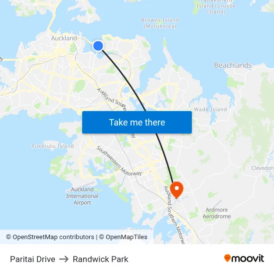 Paritai Drive to Randwick Park map