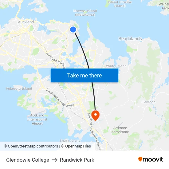 Glendowie College to Randwick Park map