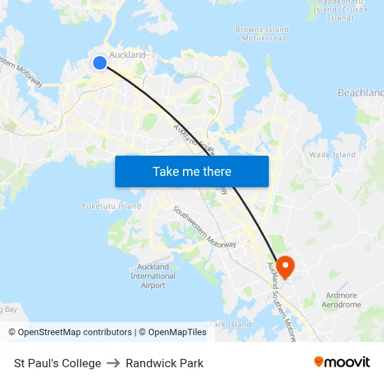 St Paul's College to Randwick Park map
