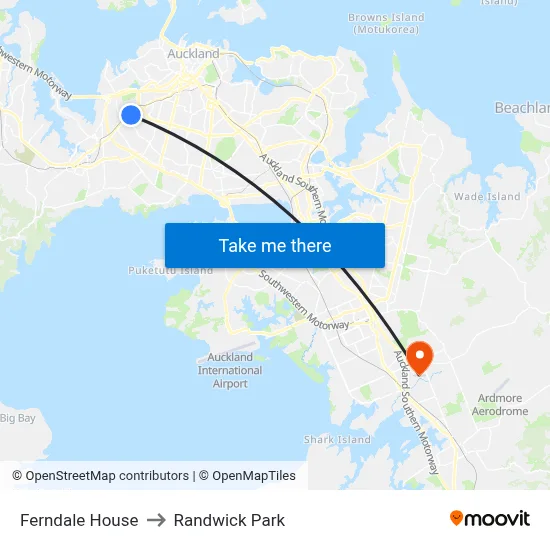 Ferndale House to Randwick Park map