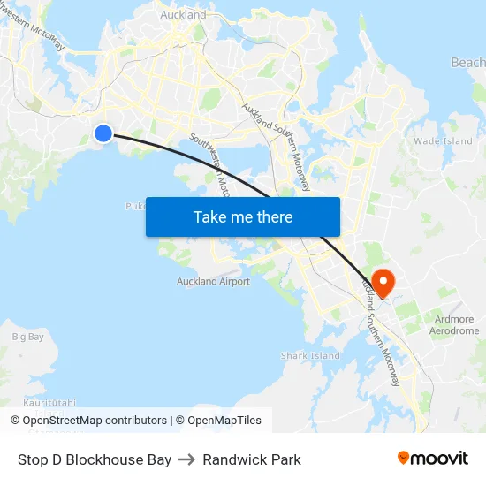 Stop D Blockhouse Bay to Randwick Park map