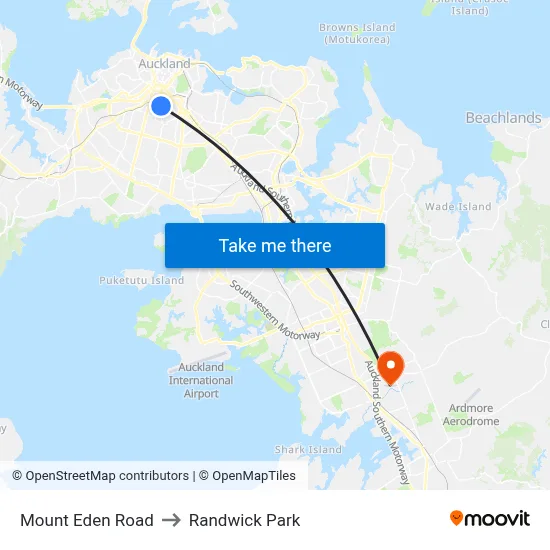 Mount Eden Road to Randwick Park map