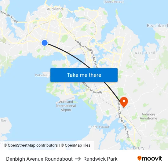 Denbigh Avenue Roundabout to Randwick Park map