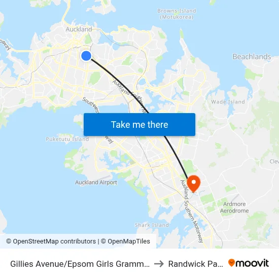 Gillies Avenue/Epsom Girls Grammar to Randwick Park map