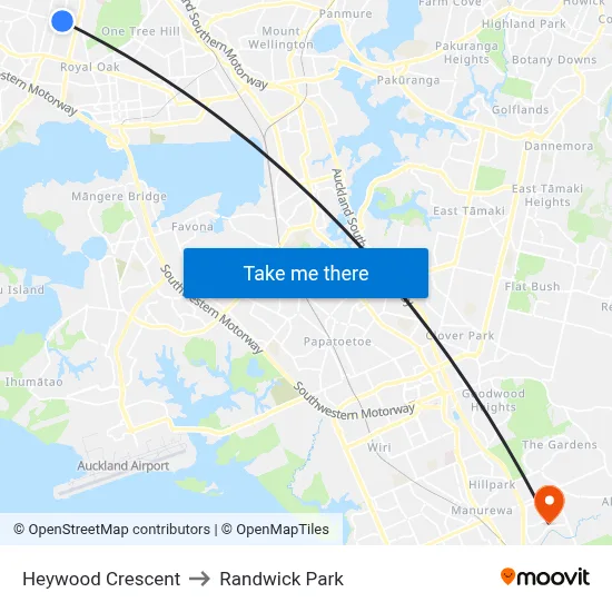 Heywood Crescent to Randwick Park map