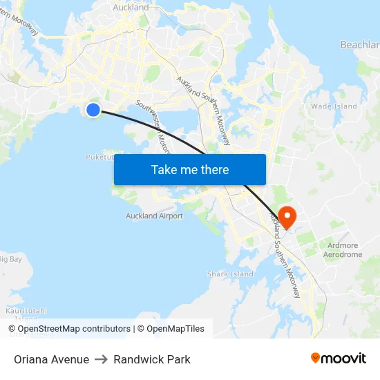 Oriana Avenue to Randwick Park map