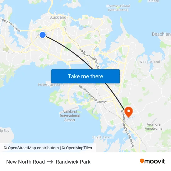 New North Road to Randwick Park map
