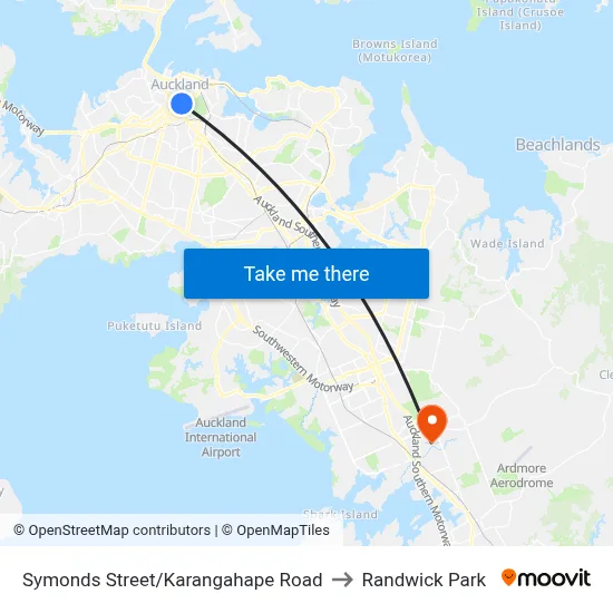 Symonds Street/Karangahape Road to Randwick Park map
