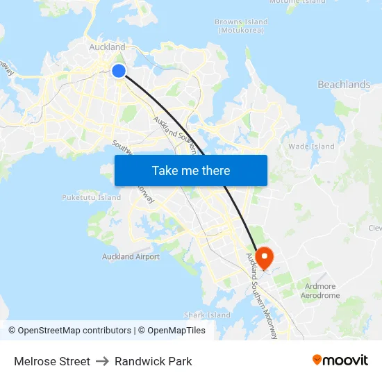Melrose Street to Randwick Park map