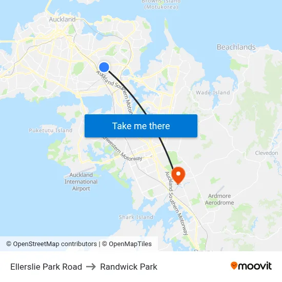 Ellerslie Park Road to Randwick Park map
