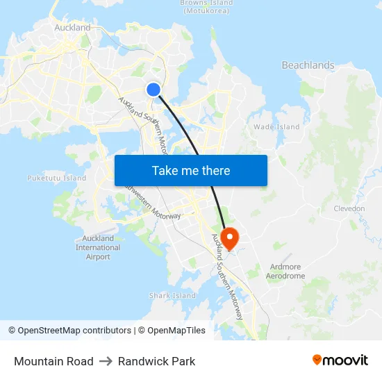 Mountain Road to Randwick Park map
