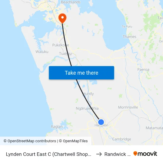 Lynden Court East C (Chartwell Shopping Centre) to Randwick Park map