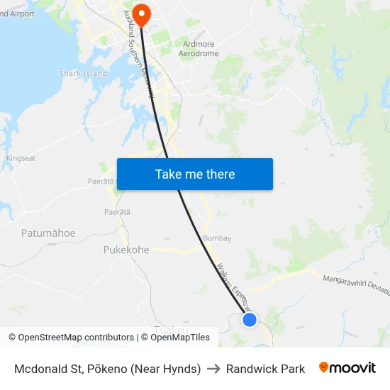 Mcdonald St, Pōkeno (Near Hynds) to Randwick Park map