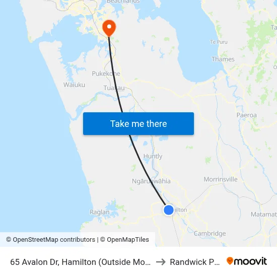 65 Avalon Dr, Hamilton (Outside Mobile) to Randwick Park map