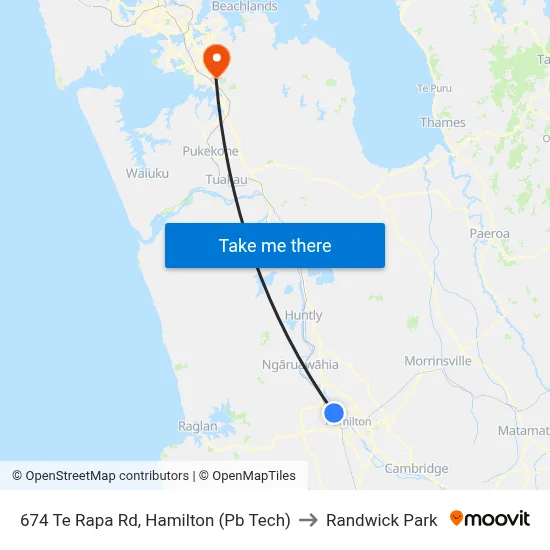 674 Te Rapa Rd, Hamilton (Pb Tech) to Randwick Park map