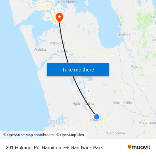 201 Hukanui Rd, Hamilton to Randwick Park map