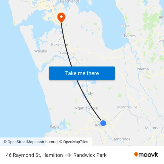 46 Raymond St, Hamilton to Randwick Park map