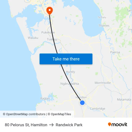 80 Pelorus St, Hamilton to Randwick Park map