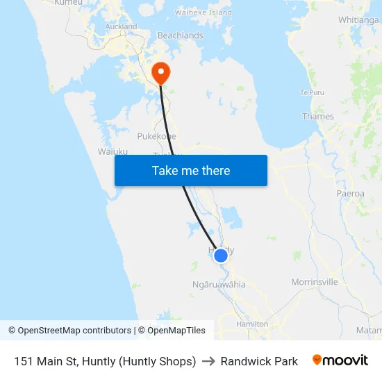 151 Main St, Huntly (Huntly Shops) to Randwick Park map