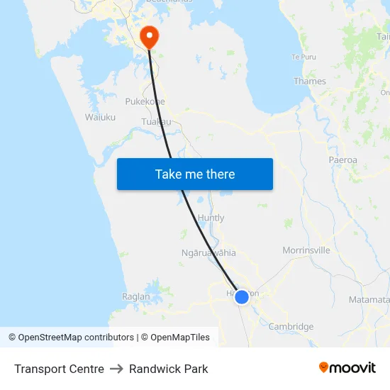 Transport Centre to Randwick Park map