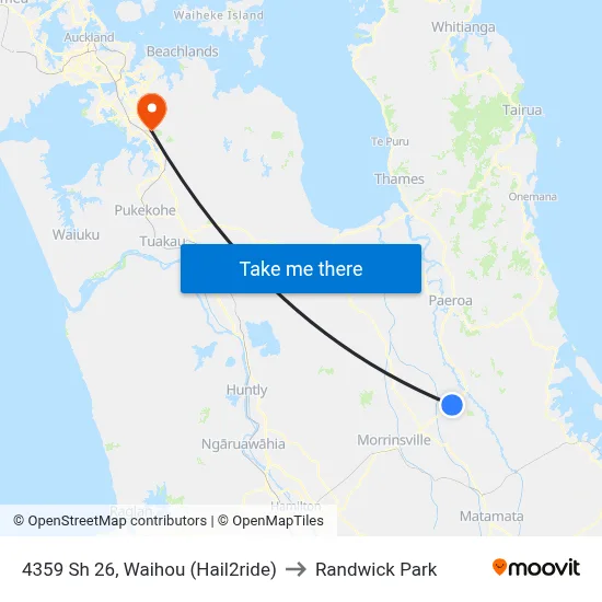 4359 Sh 26, Waihou (Hail2ride) to Randwick Park map