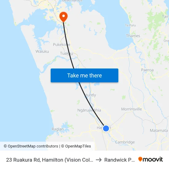 23 Ruakura Rd, Hamilton (Vision College) to Randwick Park map