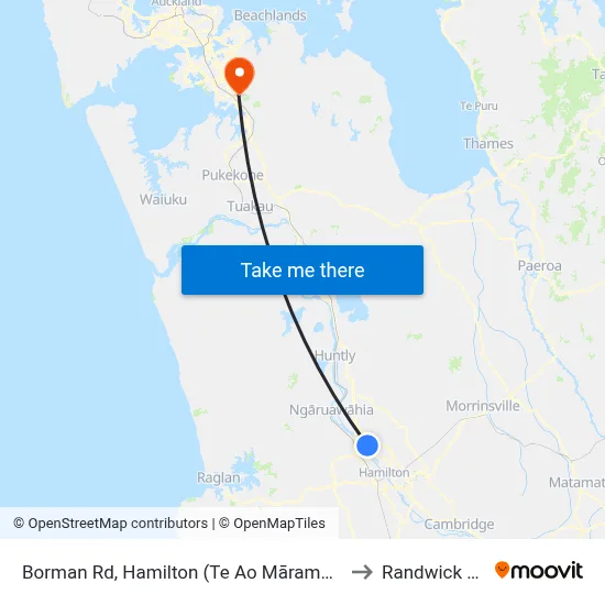 Borman Rd, Hamilton (Te Ao Mārama School) to Randwick Park map